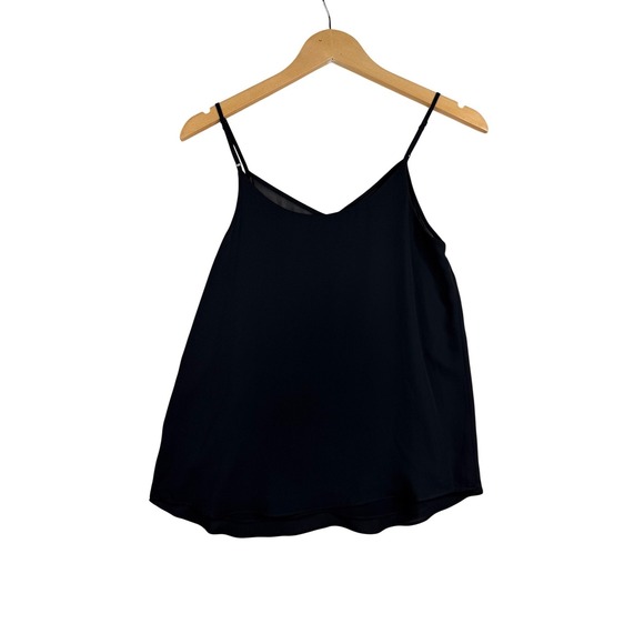 New 1. State V-neck Tank Blouse size XS Black - Picture 6 of 8